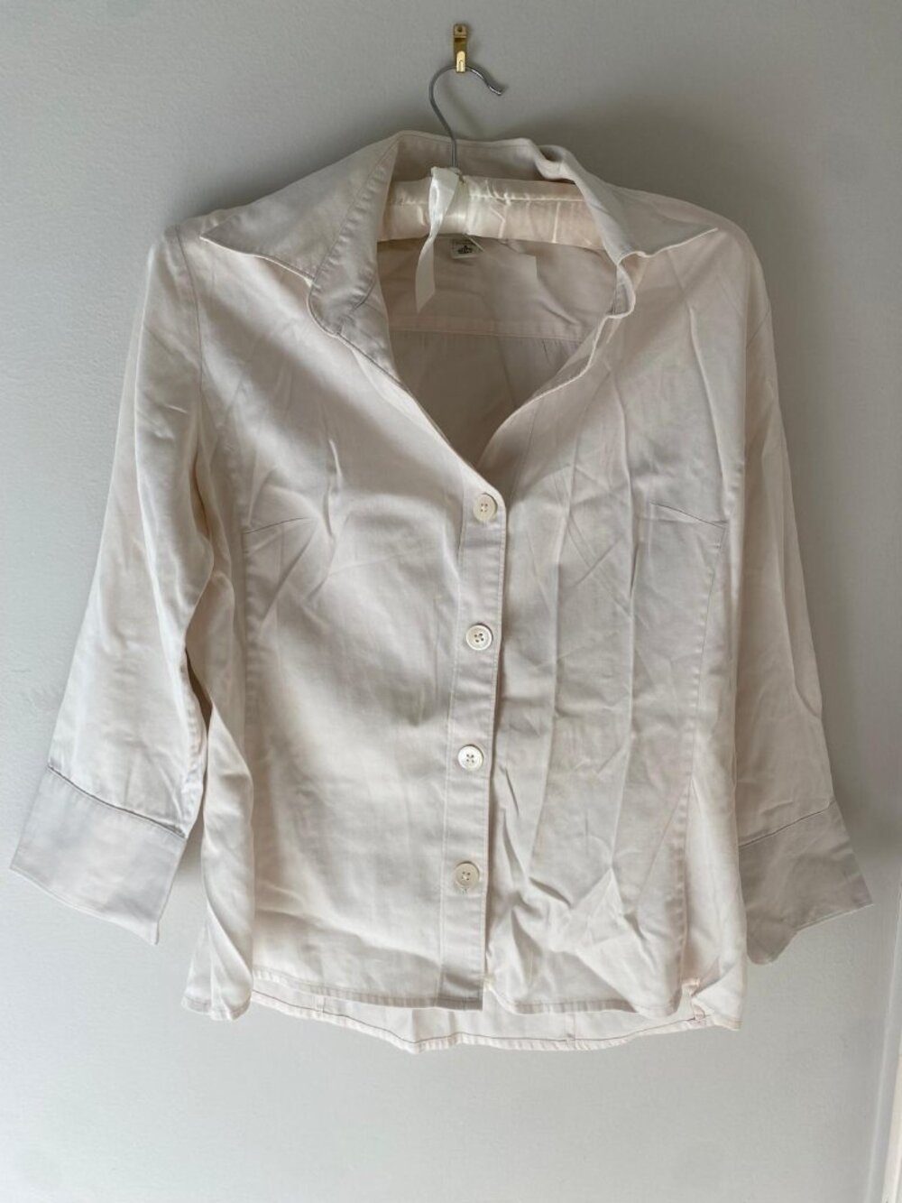 Vintage Banana Republic Stretch Mid-Sleeve Button Down Blouse - Size S (Lot of 2